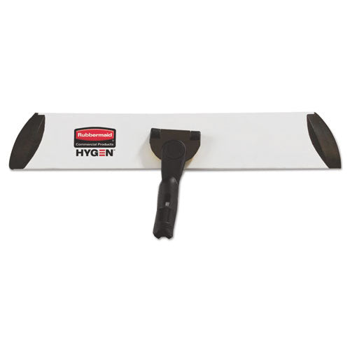 Image of Rubbermaid® Commercial 1863893 Executive Microfiber Single-Sided Flat Mop Frame, 3.5 x 17, Aluminum, Black/Silver