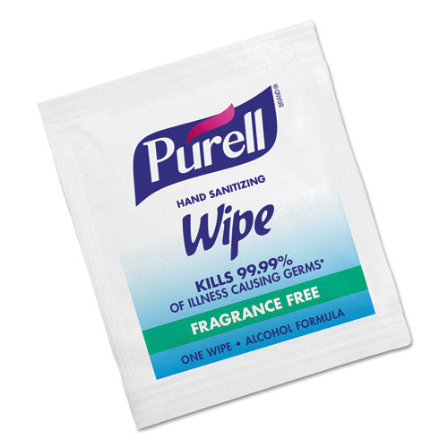 Image of PURELL® 9020-4M Sanitizing Hand Wipes, Individually Wrapped, 5 x 7, Unscented, White, 4,000 Wipes/Carton