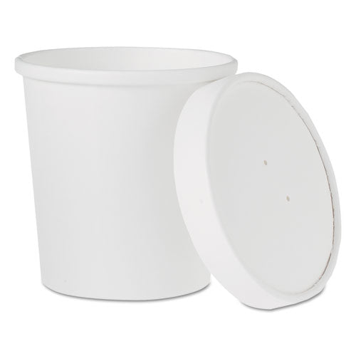 Image of SOLO® KHB16A-2050 Flexstyle Double Poly Food Combo Packs, 16 oz, White, Paper, 25/Pack, 10 Packs/Carton