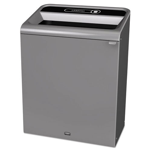 Image of Rubbermaid® Commercial 1961507 Configure Indoor Recycling Waste Receptacle, 45 gal, Metal, Gray