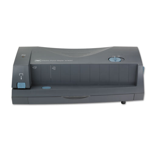 Image of GBC® 7704270 24-Sheet 3230 Electric Two- To Three-Hole Adjustable Punch, 9/32" Holes, Gray