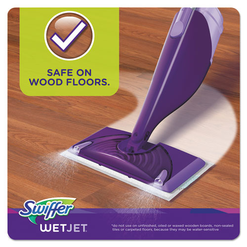 Image of Swiffer® 08443 Wetjet System Refill Cloths, 11.3" X 5.4", White, 24/box