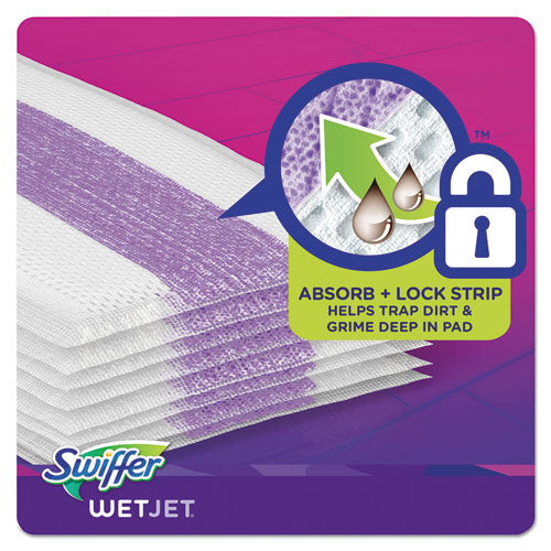 Image of Swiffer® 08443 WetJet System Refill Cloths, 11.3" x 5.4", White, 24/Box, 4/Carton