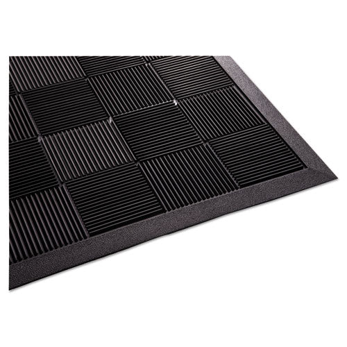 Image of Guardian PARQUET2X3 Parquet Scraper Mat, Black Blade Ribbed Rubber Surface, 24" x 36"