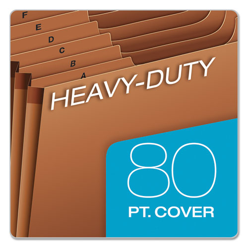 Image of Pendaflex® R219AHD Heavy-Duty Open-Top Expanding Stadium File, 21 Sections, 1/3-Cut Tabs, Legal Size, Redrope