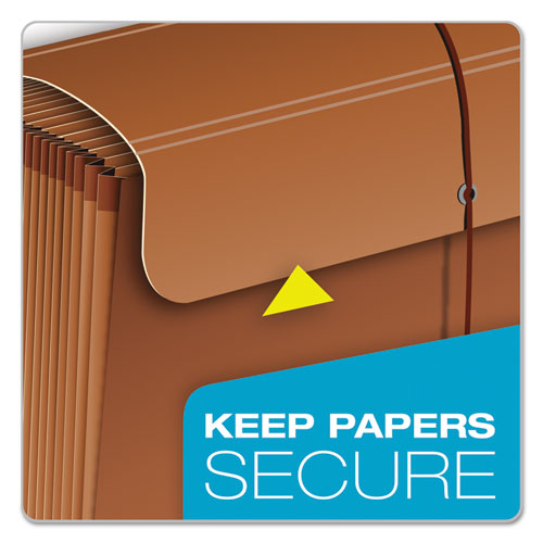 Image of Pendaflex® R119ALHD Heavy-Duty Expanding File with Reinforced Flap, 21 Sections, Elastic Cord Closure, 1/3-Cut Tabs, Legal Size, Redrope