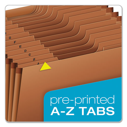 Image of Pendaflex® R219AHD Heavy-Duty Open-Top Expanding Stadium File, 21 Sections, 1/3-Cut Tabs, Legal Size, Redrope