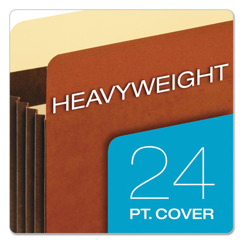 Image of Pendaflex® 15446HD Heavy-Duty File Pockets, 7" Expansion, Legal Size, Redrope, 5/box