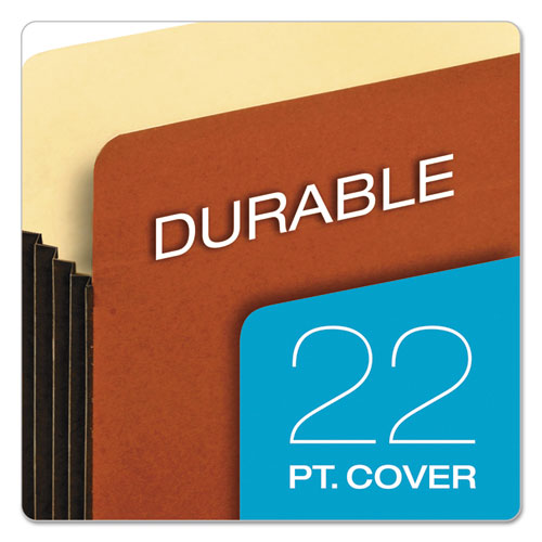 Image of Pendaflex® 63274 File Pocket with Tyvek, 5.25" Expansion, Letter Size, Redrope, 10/Box