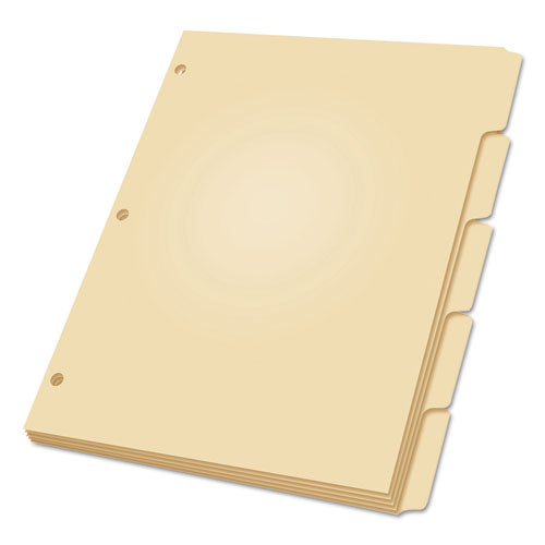 Image of Oxford 13V Write-On Tab Dividers, 5-Tab, 11 X 8.5, Manila, 20 Sets