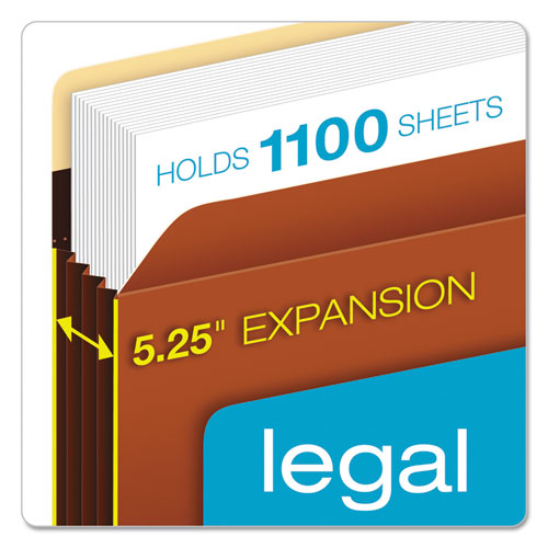 Image of Pendaflex® C1536GHD Heavy-Duty File Pockets, 5.25" Expansion, Legal Size, Redrope, 10/box