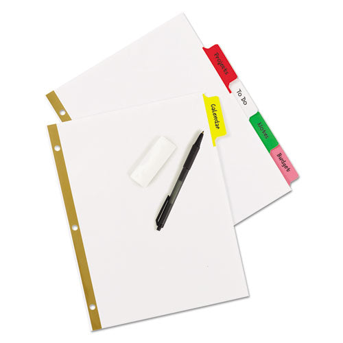 Image of Avery® 23076 Write and Erase Big Tab Paper Dividers, 5-Tab, 11 x 8.5, White, Assorted Tabs, 1 Set