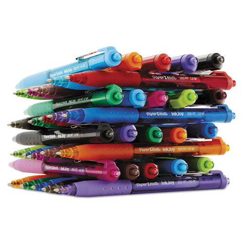 Image of Paper Mate® 1945921 InkJoy 300 RT Ballpoint Pen, Retractable, Medium 1 mm, Assorted Ink and Barrel Colors, 8/Pack