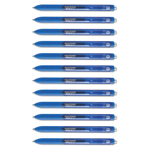 Image of Paper Mate® 1951721A Inkjoy Gel Pen, Retractable, Medium 0.7 Mm, Blue Ink, Blue Barrel, Dozen