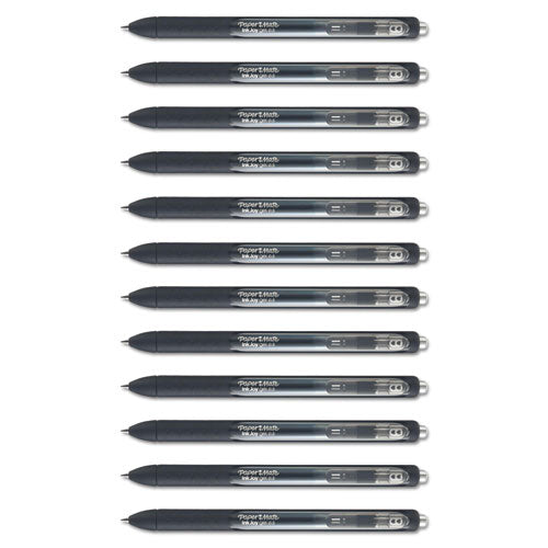Image of Paper Mate® 1951720 InkJoy Gel Pen, Retractable, Fine 0.5 mm, Black Ink, Black Barrel, Dozen