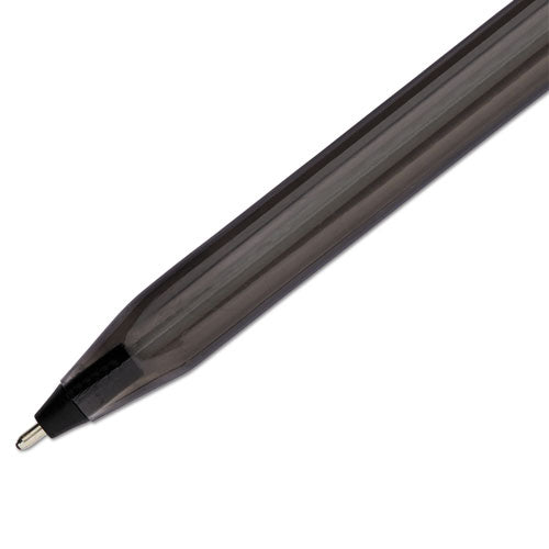 Image of Paper Mate® 1783151/1951257 InkJoy 100 Ballpoint Pen, Stick, Medium 1 mm, Black Ink, Smoke/Black Barrel, Dozen