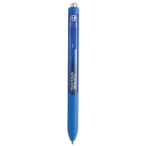 Image of Paper Mate® 1951721A Inkjoy Gel Pen, Retractable, Medium 0.7 Mm, Blue Ink, Blue Barrel, Dozen
