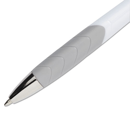 Image of Paper Mate® 1951347 InkJoy 700 RT Ballpoint Pen, Retractable, Medium 1 mm, Black Ink, White/Gray Barrel, Dozen