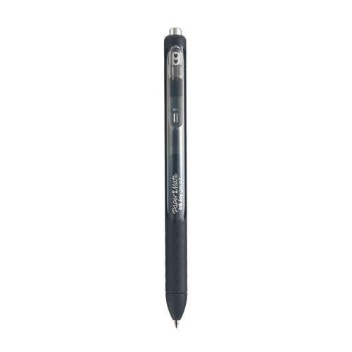 Image of Paper Mate® 1951719A Inkjoy Gel Pen, Retractable, Medium 0.7 Mm, Black Ink, Black Barrel, Dozen