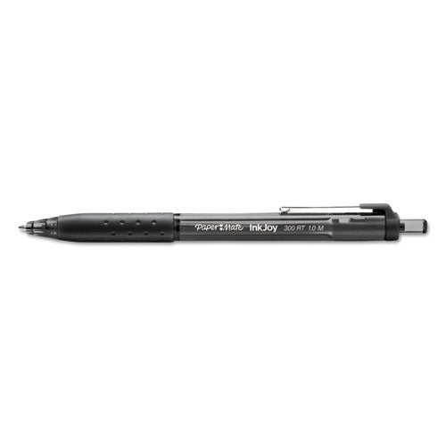 Image of Paper Mate® 1951378 InkJoy 300 RT Ballpoint Pen, Retractable, Medium 1 mm, Black Ink, Black Barrel, 36/Box