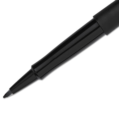 Image of Paper Mate® 1921070 Point Guard Flair Felt Tip Porous Point Pen, Stick, Medium 0.7 mm, Black Ink, Black Barrel, 36/Box