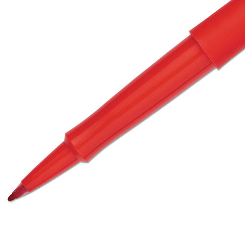 Image of Paper Mate® 1921091 Point Guard Flair Felt Tip Porous Point Pen, Stick, Bold 1.4 Mm, Red Ink, Red Barrel, 36/box