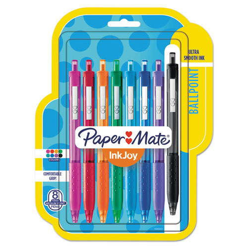 Image of Paper Mate® 1945921 InkJoy 300 RT Ballpoint Pen, Retractable, Medium 1 mm, Assorted Ink and Barrel Colors, 8/Pack