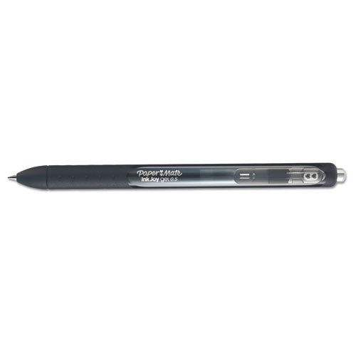 Image of Paper Mate® 1951720 InkJoy Gel Pen, Retractable, Fine 0.5 mm, Black Ink, Black Barrel, Dozen