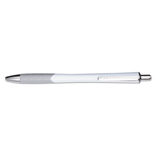 Image of Paper Mate® 1951347 InkJoy 700 RT Ballpoint Pen, Retractable, Medium 1 mm, Black Ink, White/Gray Barrel, Dozen
