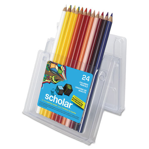 Image of Prismacolor® 92805 Scholar Colored Pencil Set, 3 mm, 2B, Assorted Lead and Barrel Colors, 24/Pack