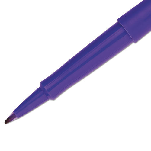Image of Paper Mate® 8450152 Point Guard Flair Felt Tip Porous Point Pen, Stick, Medium 0.7 Mm, Purple Ink, Purple Barrel, Dozen