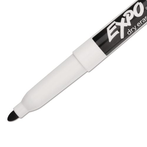 Image of EXPO® 86001A Low-Odor Dry-Erase Marker, Fine Bullet Tip, Black, Dozen