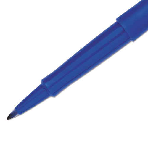 Image of Paper Mate® 8410152 Point Guard Flair Felt Tip Porous Point Pen, Stick, Medium 0.7 Mm, Blue Ink, Blue Barrel, Dozen