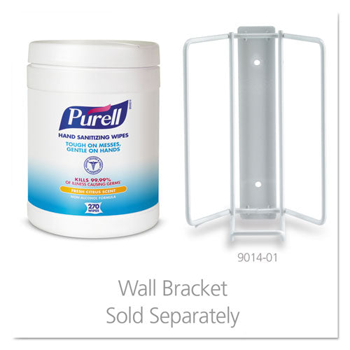 Image of PURELL® 9113-06 Sanitizing Hand Wipes, 6.75 x 6, Fresh Citrus, White, 270/Canister, 6 Canisters/Carton