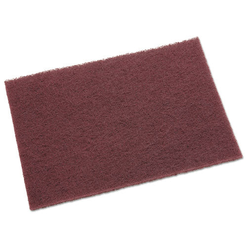 Image of Scotch-Brite PROFESSIONAL 7447 General Purpose Hand Pad, 6 X 9, Maroon, 20/box, 3 Boxes/carton