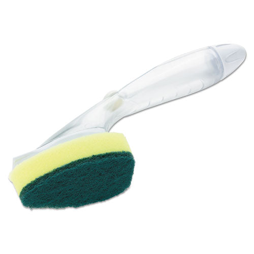 Image of Scotch-Brite® 650-4 Soap-Dispensing Dishwand, 2.5 X 9.5, Yellow/green, 4/carton