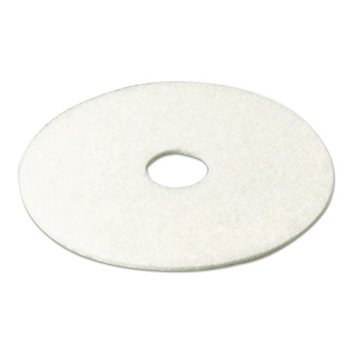Image of 3M 4100-20 Low-Speed Super Polishing Floor Pads 4100, 20" Diameter, White, 5/carton