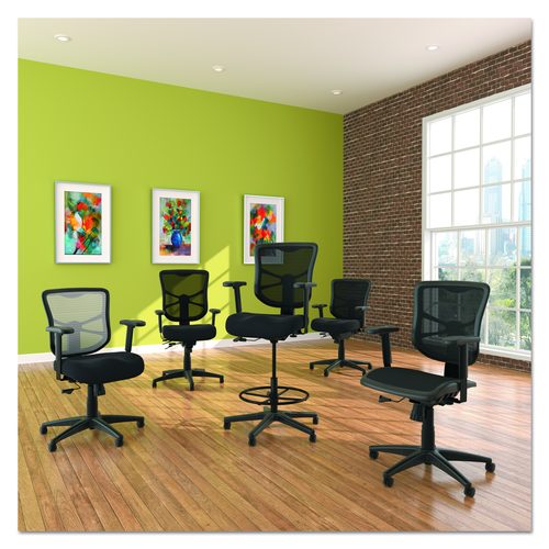 Image of Alera® Alera Elusion Series Mesh Mid-Back Swivel/tilt Chair, Supports Up To 275 Lb, 17.9" To 21.6" Seat Height, Black