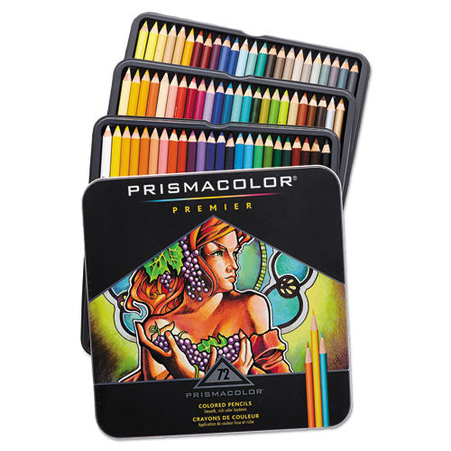 Image of Prismacolor® 3599TN Premier Colored Pencil, 0.7 mm, 2H (#4), Assorted Lead and Barrel Colors, 72/Pack