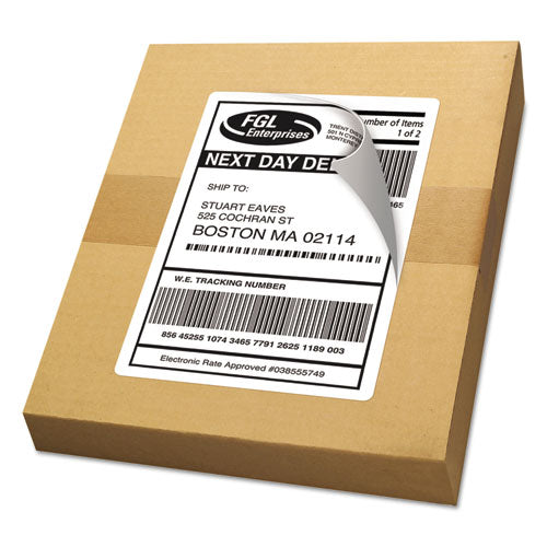 Image of Avery® 05126 Shipping Labels W/ Trueblock Technology, Laser Printers, 5.5 X 8.5, White, 2/sheet, 100 Sheets/box