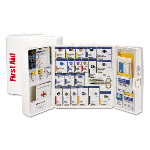 Image of First Aid Only FAO90580021 ANSI 2021 SmartCompliance General Business First Aid Station for 50 People, without Medication, 202 Pieces, Plastic Case