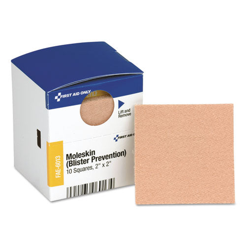 Image of First Aid Only FAE-6013 Smartcompliance Moleskin/blister Protection, 2" Squares, 10/box