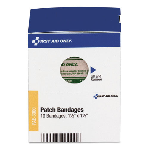 Image of First Aid Only FAE-3000 Smartcompliance Patch Bandages, 1.5 X 1.5, 10/box