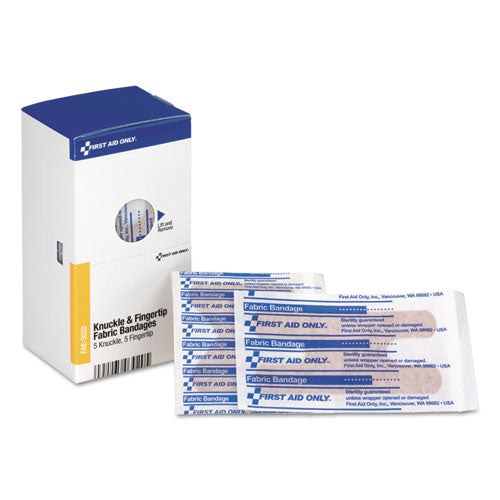 Image of First Aid Only FAE-3020 Knuckle And Fingertip Bandages, Sterilized, 5 Knuckle, 5 Fingertip, 10/box