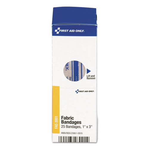 Image of First Aid Only FAE-3001 Smartcompliance Fabric Bandages, 1 X 3, 25/box