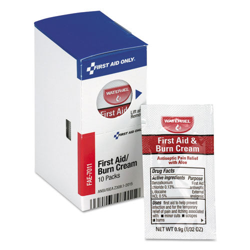 Image of First Aid Only FAE-7011 Smartcompliance Burn Cream, 0.9 G Packet, 10/box