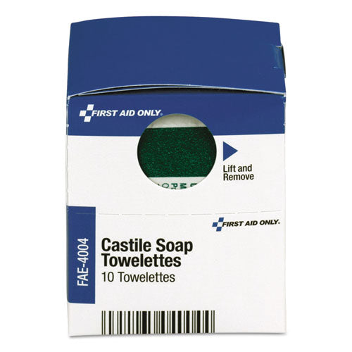 Image of First Aid Only FAE-4004 Smartcompliance Castile Soap Towelettes, 10/box