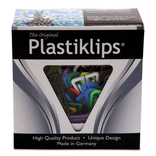 Image of Baumgartens® BAULP0600 Plastiklips Paper Clips, Large, Smooth, Assorted Colors, 200/Box