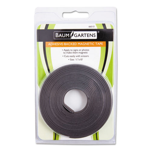 Image of ZEUS® 66010 Adhesive-Backed Magnetic Tape, 0.5" x 10 ft, Black