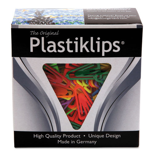 Image of Baumgartens® LP0300 Plastiklips Paper Clips, Medium, Smooth, Assorted Colors, 500/Box